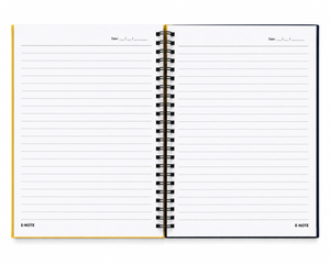 E-NOTE Premium Spiral Notebook | A4 Size | Single Line Ruled | Thick Paper | Wire Bound Notebook for School, College & Office