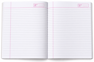 E-NOTE A4 Notebook Pack of 4 — 240 Pages, Single Line Ruled